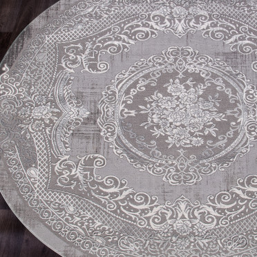Ковер ARMINA 03762A - GREY / GREY Round