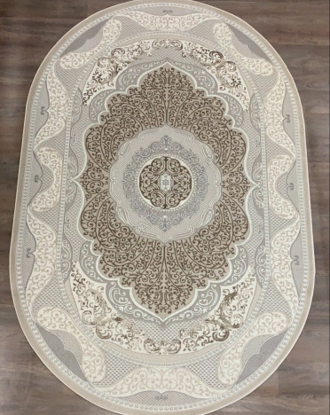 Ковер российский 36891A Rimma Lux (Хит-сет, бежевый) овальный