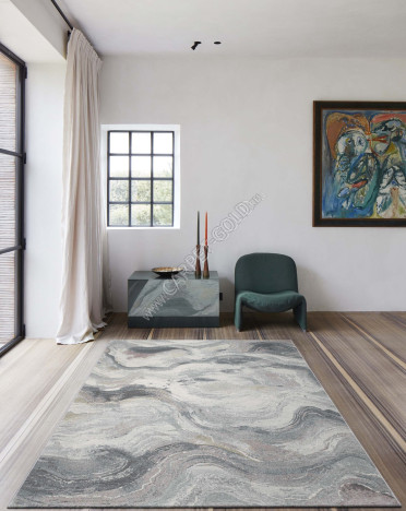 Ковер бельгийский 637176797 Argentum Platinum (PP Heatset Высокоплотный, серый)