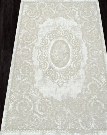 Ковер турецкий E413AC SIROCCO (PP Heatset Высокоплотный, бежевый)