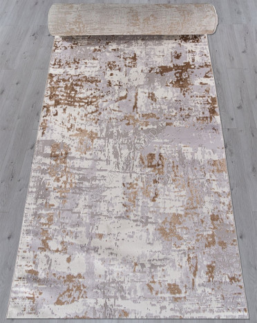 Ковер российский F284 Меринос (PP Heatset Высокоплотный, бежевый, серый)