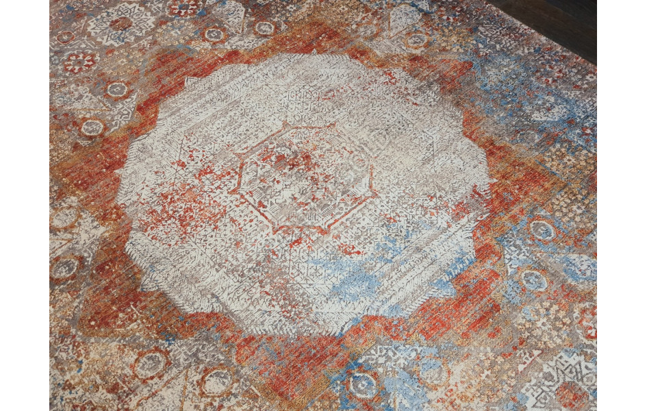 Безворсовый ковер лофт дизайн BANCO P1043 MULTI-MULTI