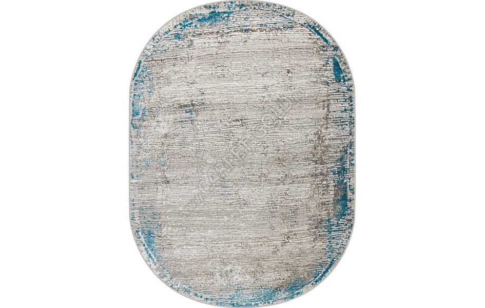 38548A OVAL BLUE FLS / CREAM Eliza