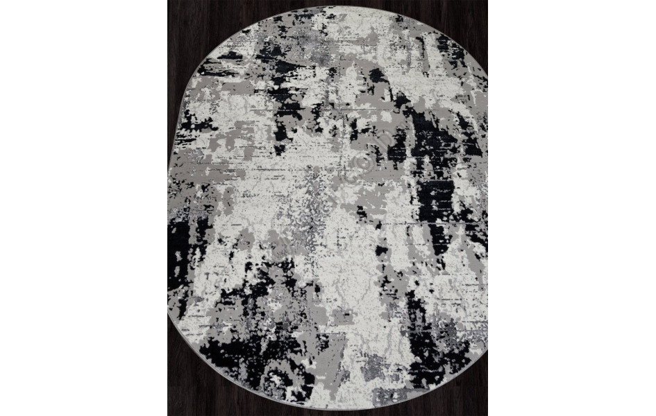 Ковер F285 - DARK GRAY - Овал - коллекция PALERMO