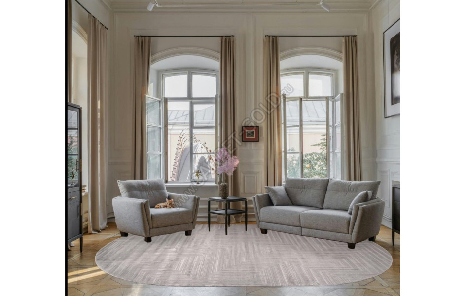 Ковер F412 - GRAY - Овал - коллекция DIOS