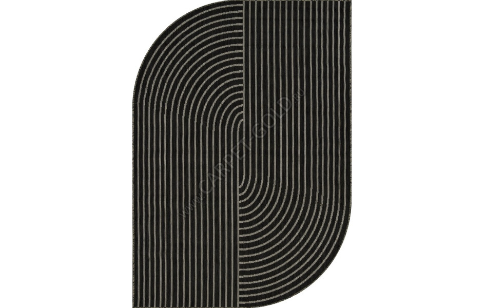 Ковер S149 - BLACK-GRAY - Фигурная - коллекция KAIR