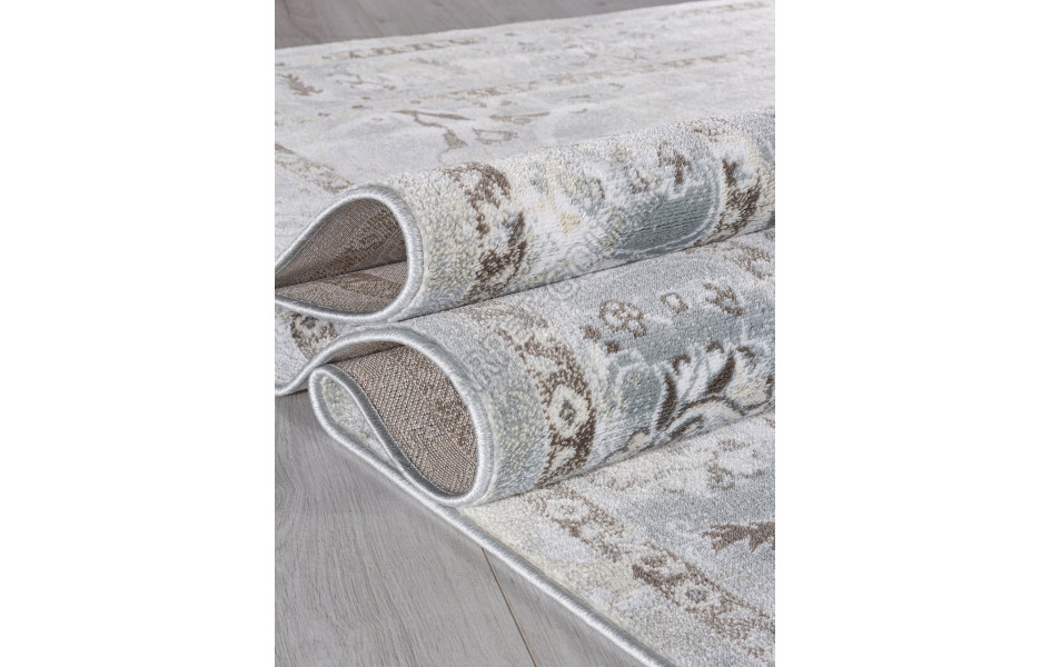 Ковер MP04 - CREAM-BLUE - Прямоугольник - коллекция IRIS