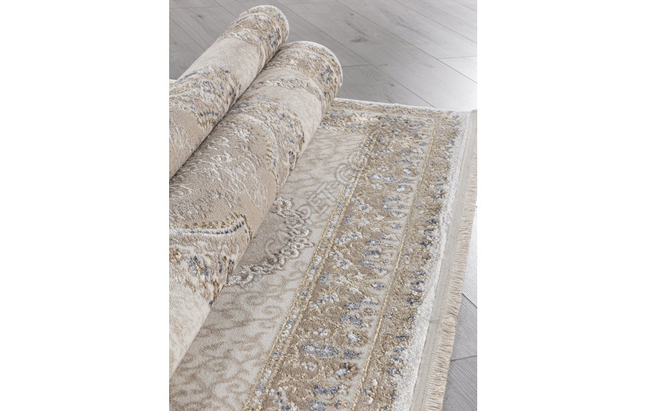 Ковер 27226A - BEIGE / NAVY - Прямоугольник - коллекция MOSSO